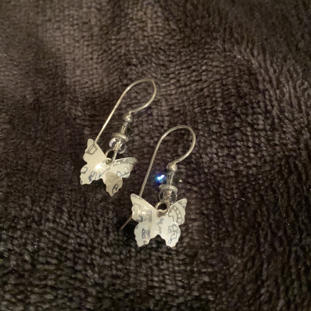 Sterling Silver Butterfly Earrings